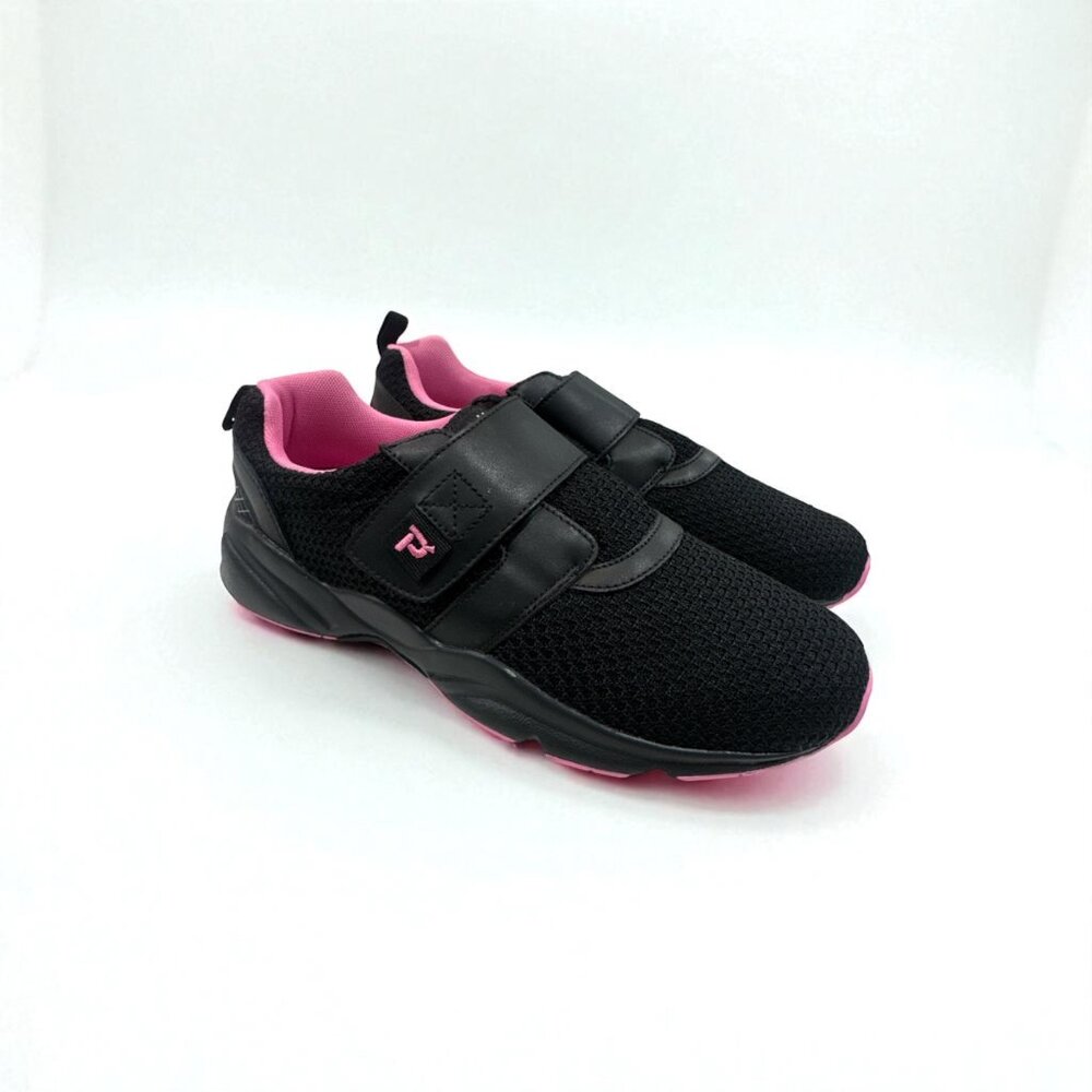 Propet Womens Stability X Strap Shoes Black/Berry Size 11 W Breathable Mesh & Ad